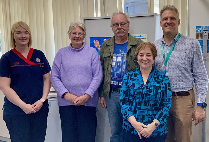 The Asbestos Review Program (ARP) team based at Sir Charles Gairdner Hospital's Respiratory Department.