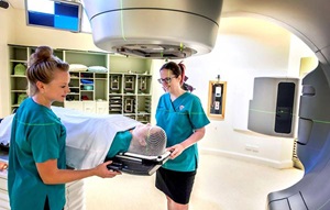 Paediatric radiation oncology treatment room